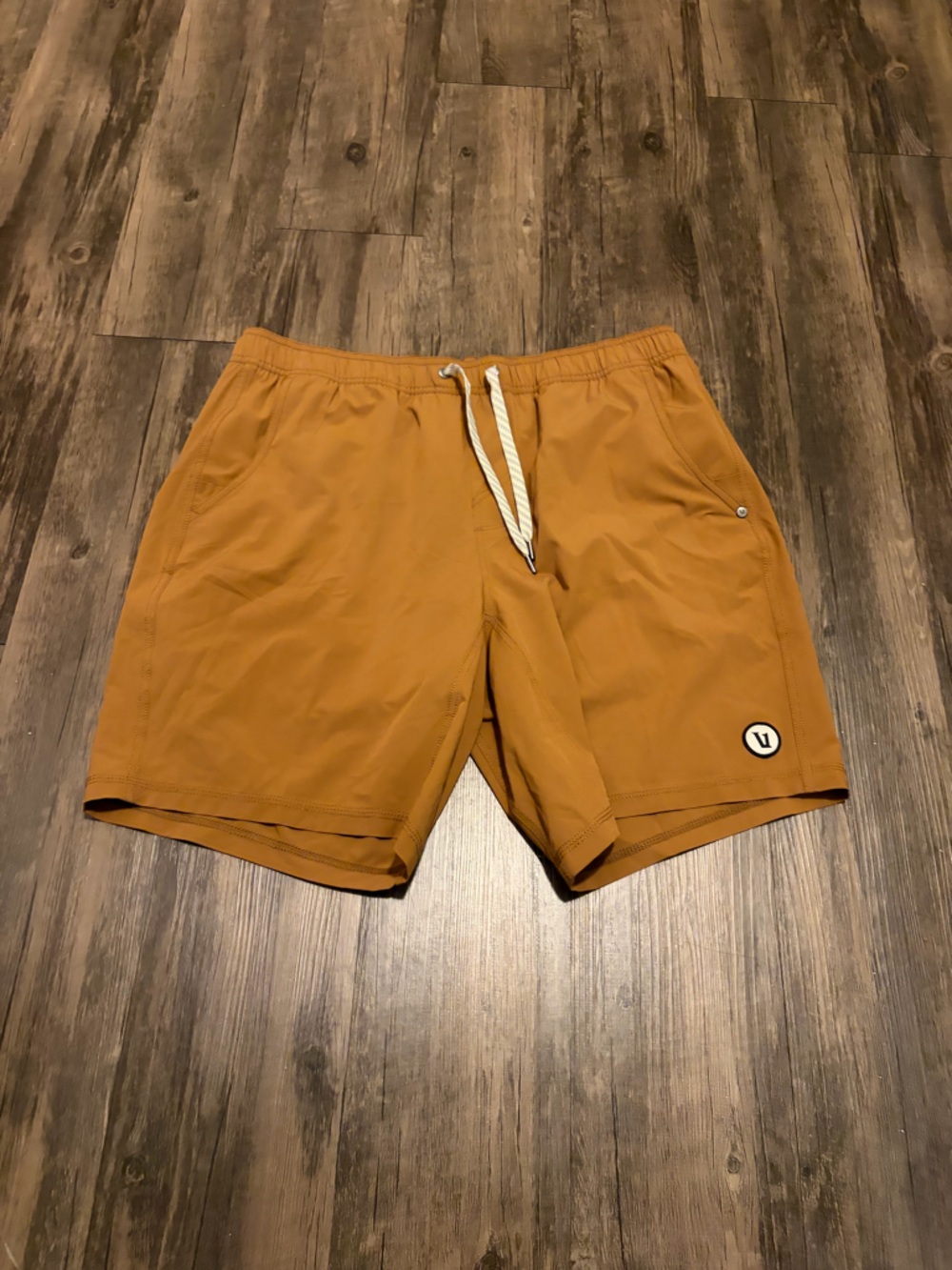 Vuori Men's Athletic Shorts in Mustard